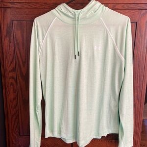 NWT, Under Armour long sleeve top, hooded, Loose Fit,  mint green, soft, Large